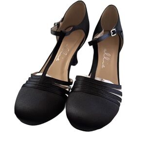 Ellie Black T-Strap Heels